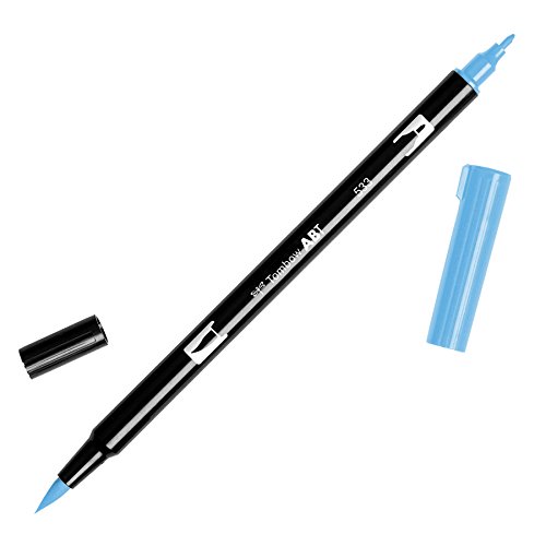 Tombow ABT-533 Fasermaler ABT Dual Brush Pen mit zwei Spitzen peacock blau, AB-T533, 533 - peacock blue von Tombow