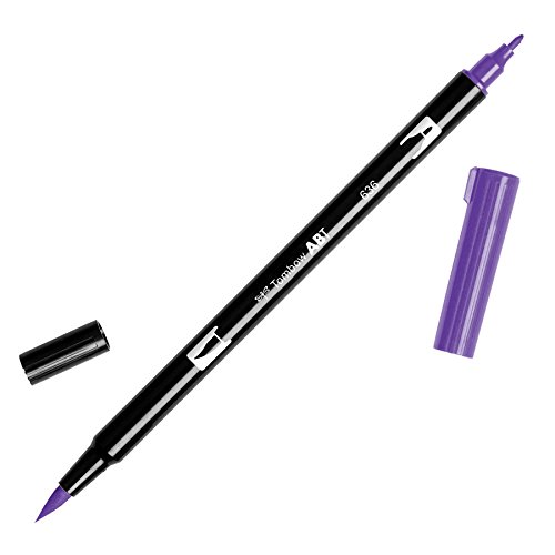 Tombow ABT-636 Fasermaler Dual Brush Pen mit zwei Spitzen, imperial purple, 1 Stück (1er Pack) von Tombow