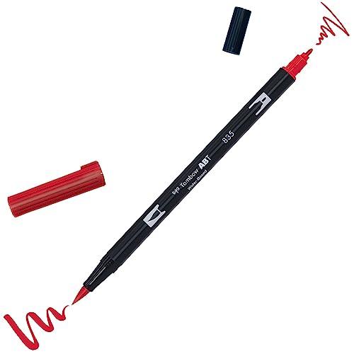 Tombow ABT-835 Fasermaler Dual Brush Pen mit zwei Spitzen, persimmon, 1 Stück (1er Pack) von Tombow