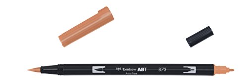 Tombow ABT-873 Fasermaler ABT Dual Brush Pen mit zwei Spitzen, coral, 1 stück (1er Pack) von Tombow