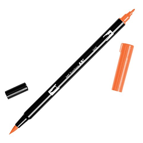 Tombow ABT-905 Fasermaler Dual Brush Pen mit zwei Spitzen, red von Tombow