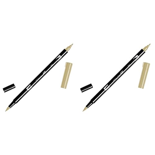Tombow ABT-992 Fasermaler Dual Brush Pen mit zwei Spitzen, sand (Packung mit 2) von Tombow