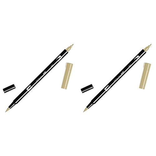 Tombow ABT-992 Fasermaler Dual Brush Pen mit zwei Spitzen, sand (Packung mit 2) von Tombow