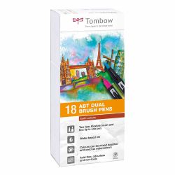 ABT Dual Brush Pen Erdfarben 18er Set von Tombow