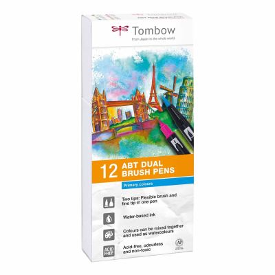 ABT Dual Brush Pen Primärfarben 12er Set von Tombow