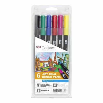 ABT Dual Brush Pen Primärfarben 6er Set von Tombow