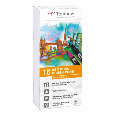 ABT Dual Brush Pen Sekundärfarben 18er Set von Tombow