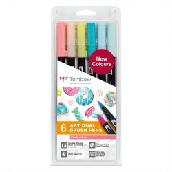 ABT Dual Brush Pen-Set Candy Colours 6teilig von Tombow