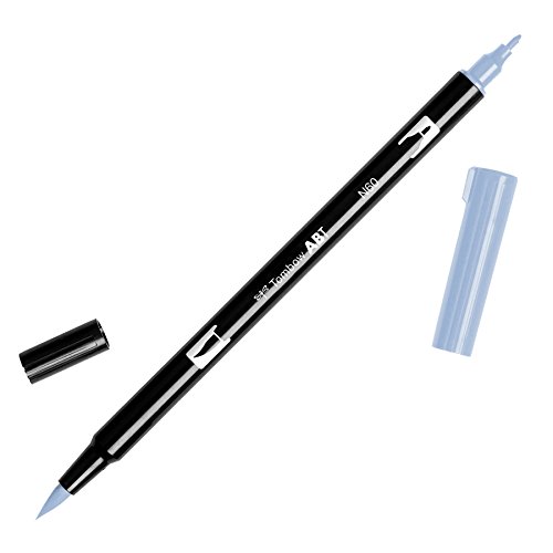 Tombow ABT-N60 Fasermaler Dual Brush Pen mit zwei Spitzen, Schwarz von Tombow