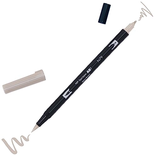 Tombow ABT-N79 Fasermaler Dual Brush Pen mit zwei Spitzen, warm grey 2, 1 Stück (1er Pack) von Tombow