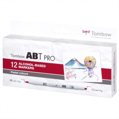 ABT PRO Pastell Colours Alkoholbasierte Marker 12teilig von Tombow