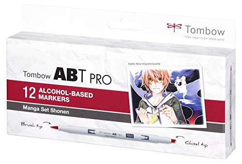 Tombow ABTP-12P-5 Alkoholbasierter Marker ABT PRO zwei Spitzen Manga Set von Tombow