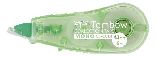 Tombow CT-CCE4 Mini-Korrekturroller, mittiges Abrollen, 4.2 mm x 6 m, geblistert, transparent grün, 4003198403116 von Tombow