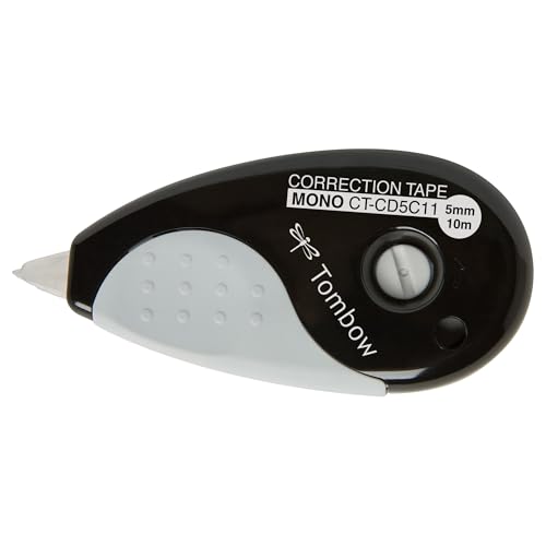 Tombow CT-CD5C11 Korrekturroller Mono Grip, mittiges Abrollen, 5 mm x 10 m, geblistert, schwarz/grau Tombow CT-CD5C11 Korrekturroller Mono Grip, mittiges Abrollen, 5 mm x 10 m, geblistert, schwarz/grau von Tombow