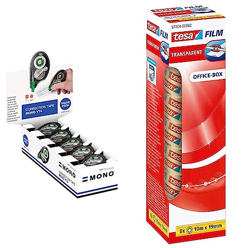 Tombow CT-YT4-20 Korrekturroller seitliches Abrollen 4,2 mm x 10 m Office Pack à 20 Stück lose & tesafilm transparent - Transparentes Klebeband mit starker Haftung - 10 m x 19 mm - 8er Pack Tombow CT-YT4-20 Korrekturroller seitliches Abrollen 4,2 mm x 10 m Office Pack à 20 Stück lose & tesafilm transparent - Transparentes Klebeband mit starker Haftung - 10 m x 19 mm - 8er Pack von Tombow
