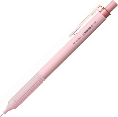 Tombow Druckbleistift MONO graph Lite smokey pink, Präzisionsspitze, Komfortgriff, Integrierter Radierer, Nachfüllbar [SH-MGL85] von Tombow