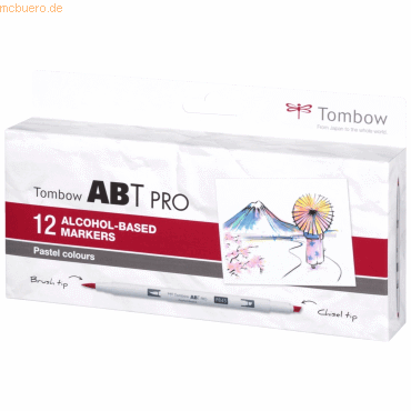 Tombow Dual-Fasermaler ABT Pro Keilspitze/Pinselspitze Alkoholbasis VE von Tombow