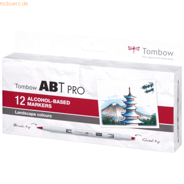 Tombow Dual-Fasermaler ABT Pro Keilspitze/Pinselspitze Alkoholbasis VE von Tombow