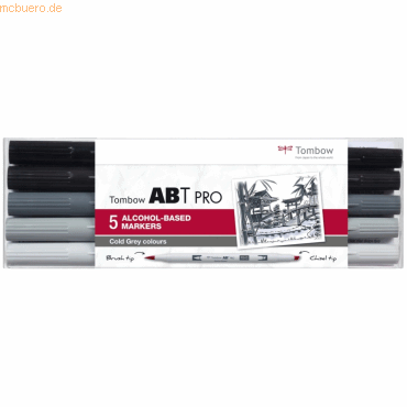 Tombow Dual-Fasermaler ABT Pro Keilspitze/Pinselspitze Alkoholbasis VE von Tombow