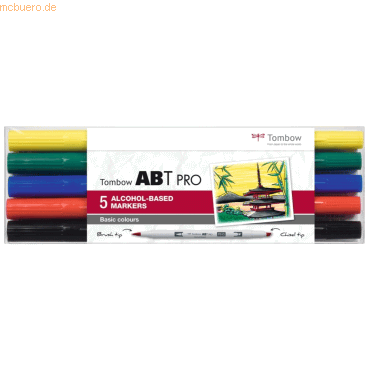 Tombow Dual-Fasermaler ABT Pro Keilspitze/Pinselspitze Alkoholbasis VE von Tombow