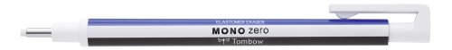 Tombow EH-KUR Präzisionsradierer MONO zero nachfüllbar runde Spitze, Durchmesser 2.3 mm, weiß/blau/schwarz 1 Stück (1er Pack) von Tombow