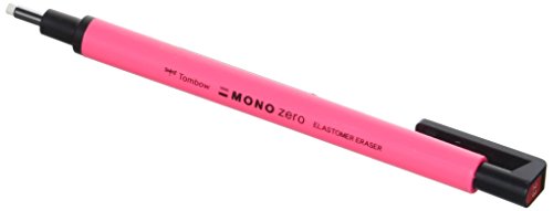 Tombow EH-KUR83 Präzisionsradierer, MONO zero nachfüllbar, runde Spitze neon pink, Durchmesser 2.3 mm von Tombow