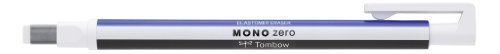 Tombow EH-KUS Präzisionsradierer MONO zero nachfüllbar eckige Spitze, 2.5 mm x 5 mm, weiß/blau/schwarz von Tombow