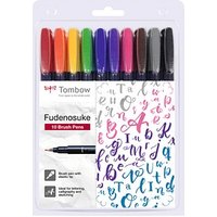 Tombow Fudenosuke Brush-Pens farbsortiert, 1 Set von Tombow