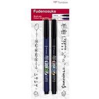 Tombow Fudenosuke Brush-Pens schwarz, 1 Set von Tombow