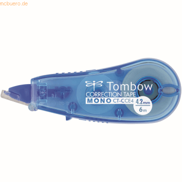 6 x Tombow Korrekturroller Mono CCE 4,2mmx6m transparent blau von Tombow