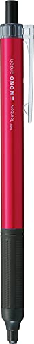 Tombow - MONO Graph Lite Kugelschreiber mit einziehbarer Spitze - Ballpoint Pen mit weicher Öltinte in Schwarz und rosa Gehäuse - Kugelschreiber mit Präzisionsspitze 0,52 mm von Tombow