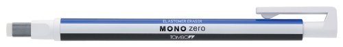 Tombow Mono zero Präzisionsradierer-Set, rechteckige Spitze, mit 2 Nachfüllminen, Weiß von Tombow