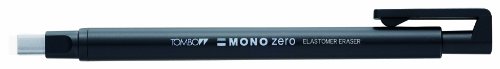 Tombow Mono zero Präzisionsradierer-Set, rechteckige Spitze Radierer, schwarz/Radierer Refills (Pack von 2) von Tombow