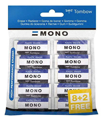 Tombow PE-01A-10P Radierer MONO XS, PVC, phthalat- und latexfrei, 11 g, Sparpack, 10 Stück Tombow PE-01A-10P Radierer MONO XS, PVC, phthalat- und latexfrei, 11 g, Sparpack, 10 Stück von Tombow