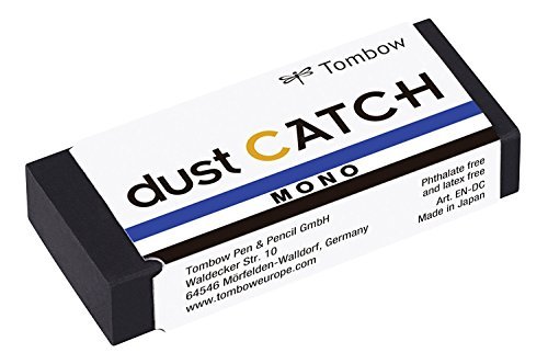 Tombow Radiergummi „Mono Dust Catch“, Kunststoff, Schwarz, 5 Stück von Tombow