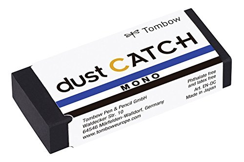 Tombow Radiergummi „Mono Dust Catch“, Kunststoff, Schwarz, 5 Stück Tombow Radiergummi „Mono Dust Catch“, Kunststoff, Schwarz, 5 Stück von Tombow