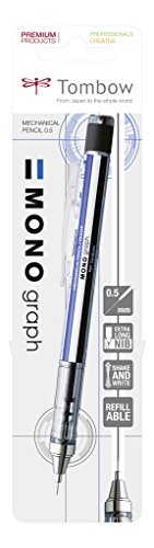 Tombow SH-MG-BS Druckbleistift Monograph mit extra-langer Metallspitze, weiß/blau/schwarz, 1 Stück (1er Pack) Tombow SH-MG-BS Druckbleistift Monograph mit extra-langer Metallspitze, weiß/blau/schwarz, 1 Stück (1er Pack) von Tombow
