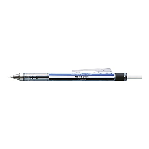 Tombow SH-MG Druckbleistift Mono graph mit Metallspitze, weiß/blau/schwarz von Tombow