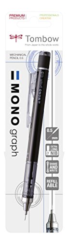 Tombow SH-MG11-BS Druckbleistift Mono graph mit Metallspitze, schwarz, SH-MG-11-BS von Tombow