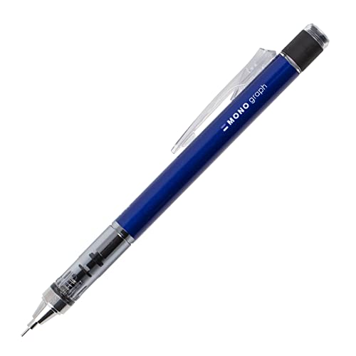 Tombow SH-MG41-BS Druckbleistift Mono graph mit extra-langer, Metallspitze, geblistert blau von Tombow