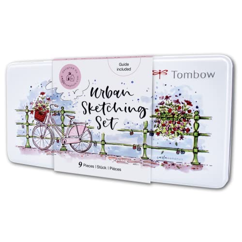 Tombow Urban Sketching Set | 9 kreative Produkte | Schritt-für-Schritt Anleitung | designed by Künstlerin Carla Kamphius [URBAN-SET] von Tombow