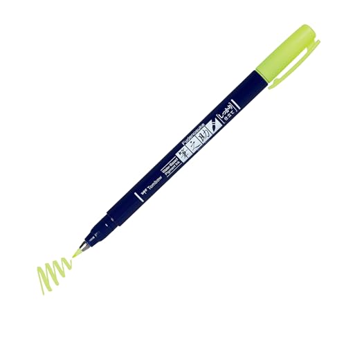 Tombow ws-BH91 Brush Pen Fudenosuke Neonyellow, Harte Spitze von Tombow