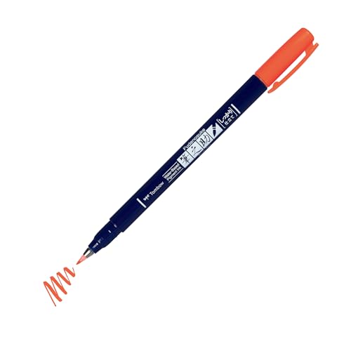 Tombow ws-BH94 Brush Pen Fudenosuke Neonred, Harte Spitze von Tombow