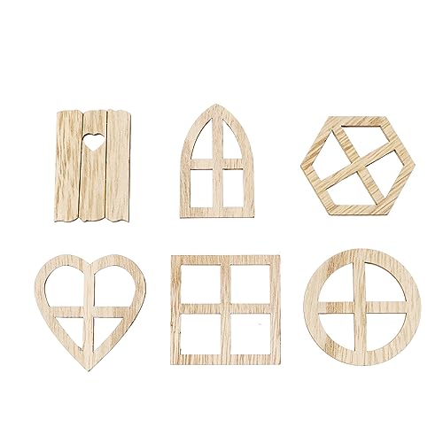 100PCS Holzfenster ausschnitte, unvollendetes Holz handwerk für DIY Blank Holz verzierungen Bastel bedarf für Gemälde und Wohn dekor 100PCS Holzfenster ausschnitte, unvollendetes Holz handwerk für DIY Blank Holz verzierungen Bastel bedarf für Gemälde und Wohn dekor von Tomedny