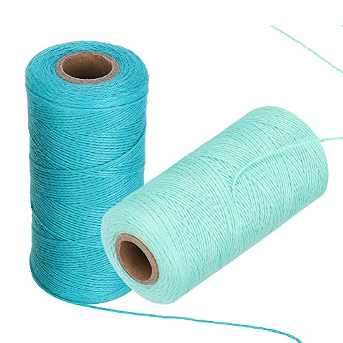 2 Brötchen Baumwollgarn, Nähfadenspulen reines Baumwolldecke Garn -Weben -Wandteppichfaden zum Stricken von Tatting Teppich -Wandteppiche von Tomedny