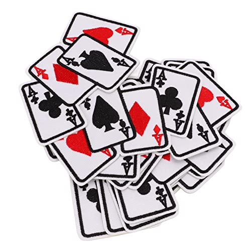 20pcs Eisen auf Flecken, Kartenflecken bestickter Eisen auf Patch Funny Patches Accessoires für Jeans, Kleidung, Taschen, Jacken, Mützen von Tomedny