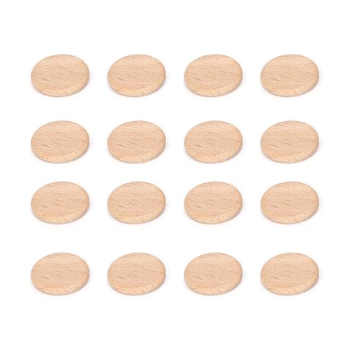 50pcs Holzscheiben, runde Holzscheiben Buchen Chip ohne Loch unvollendete DIY Hand für Malerei Handwerksschreibende Dekoration ﻿ (3,8 cm) von Tomedny