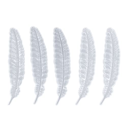 5pcs Lesezeichenform, Federn Silikonform recycelbarer elastischer und sanftes Lesezeichen, das Werkzeug für DIY -Handwerkszubehör herstellt von Tomedny