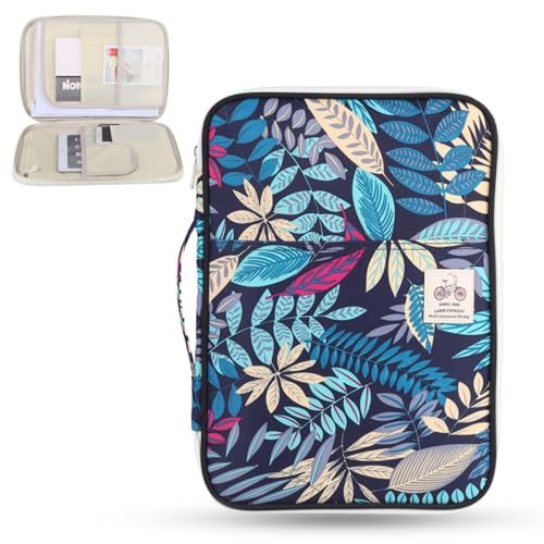 A4 -Dokumentbeutel, Dateiordner mit dem Wichtigen Dokument Organizer Reißverschluss Padfolio Travel Portfolio Organizer für Buchstaben A4 -Dateien von Tomedny