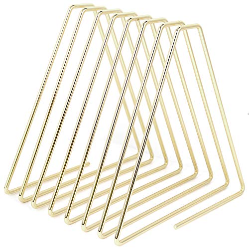Datei Ordner Racks, 2pcs Triangle Desk Organisatoren Datei Ordner Stand Desktop Buch Organizer Metal Wire Desktop Book Rack für Bürohaus (Gold) von Tomedny